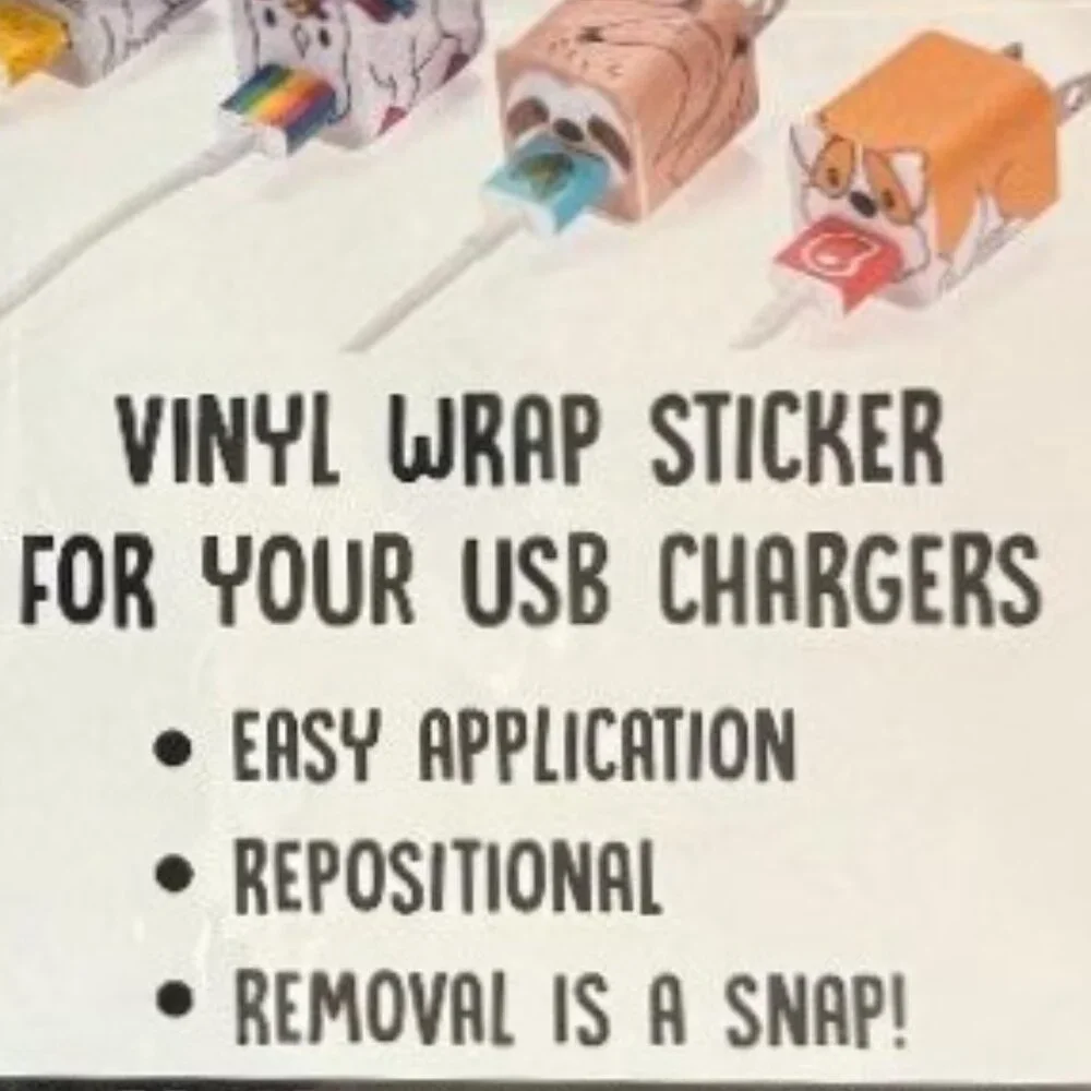 NEW ~ CHARGER SKINZ ~ DOG CHARGER USB WRAP STICKER ( ADORABLE CORGI TYPE DOG )